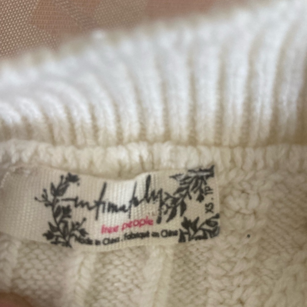 Free People Intimately Off White Cropped Knit Body Sweater - Picture 8 of 9